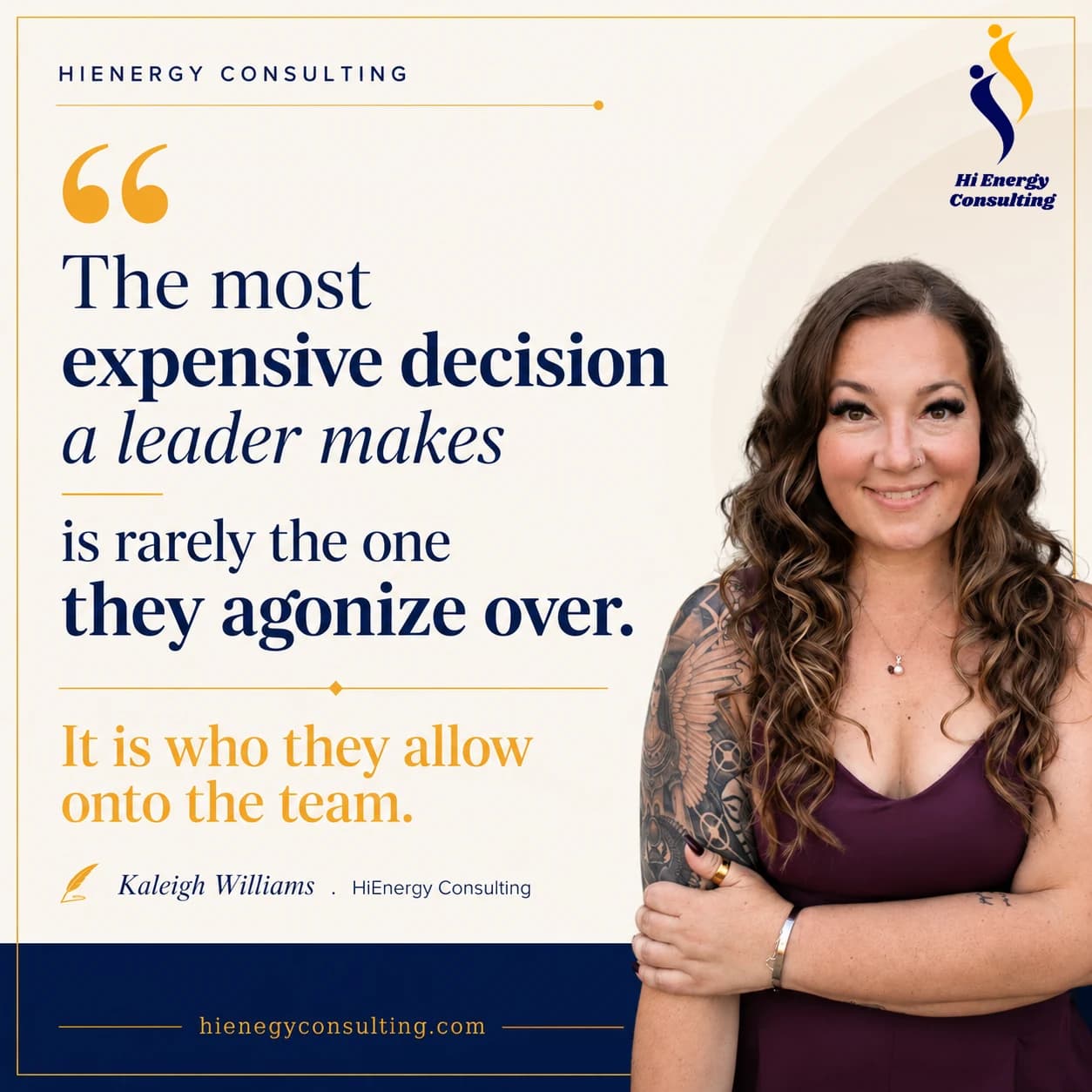 The most expensive decision a leader makes is rarely the one they agonize over. It is who they allow into the team.