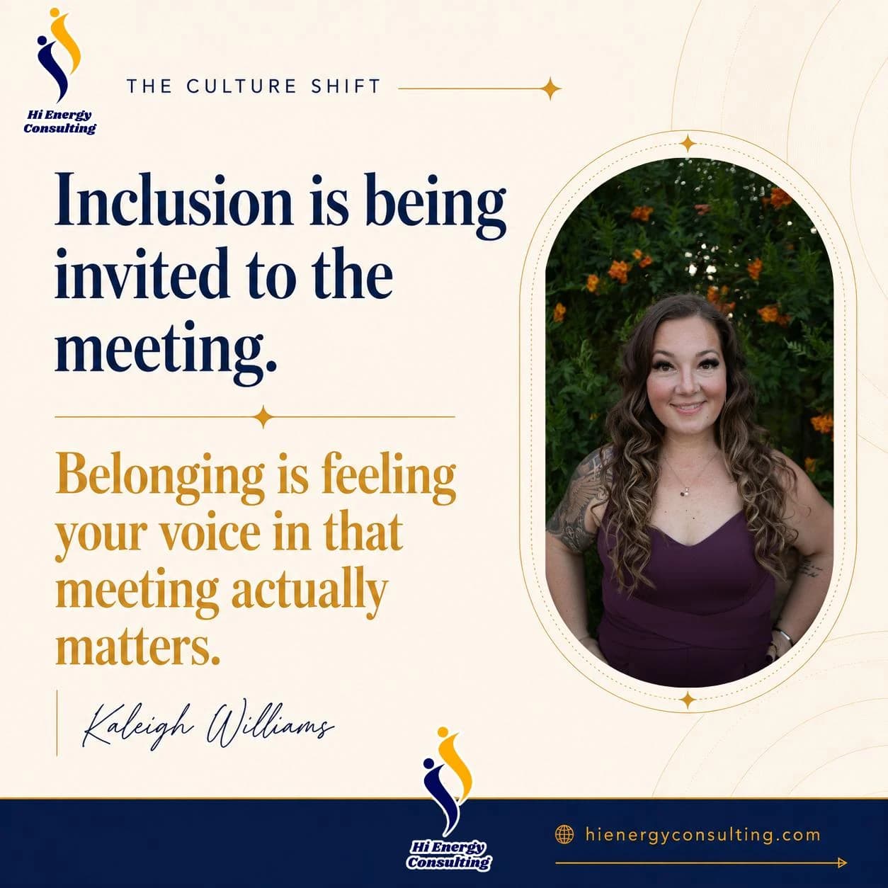 Inclusion is being invited to the meeting. Belonging is feeling your voice in that meeting actually matters.